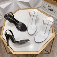 thanh lý dọn kho <3 Sale Hot | Trợ Giá | Sandal alexander wang mica trong quai ngang gót nhọn fullbox .  . * . HOT : RT