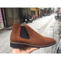 thanh lý dọn kho Giày chelsea boot nam da bò lộn nguyên tấm nhập khẩu 2h-58 * new RT