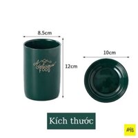 Thanh lý đựng ống đũa bằng gốm sứ - kệ gỗ, có đĩa hứng nước sạch sẽ phong cách Bắc Âu Cao Câp số 1