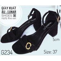 THANH LÝ G234 Sandal Xăng đan màu đen quốc dân Size 37