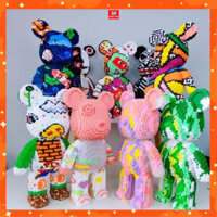 Thanh lý Gấu bearbrick Đồ chơi lắp ráp mô hình lắp ráp lego gấu bearbrick cỡ lớn 47cm - 55cm