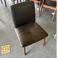 Thanh lý ghế dựa gỗ tự nhiên mặt da