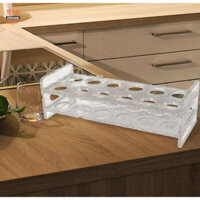 Thanh lý Giá đỡ kính Acrylic trong suốt 12 lỗ Barware Whisky Cup Khay phục vụ,