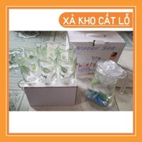 (thanh lý giá sỉ) {Rẻ vô địch} {Sỉ}  Bộ bình nước, cốc thủy tinh uống nước