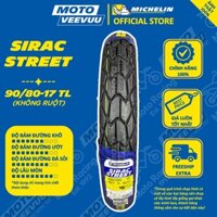 [THANH LÝ GIÁ SỐC] Vỏ lốp xe máy MICHELIN 90/80-17 TL SIRAC STREET (Lốp không ruột) END