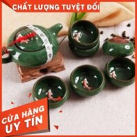 (Thanh lý kho giá sỉ) Bộ ấm chén cá ngọc