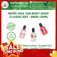 THANH LÝ KHO Nước hoa The Body Shop Classic EDT - Strawberry/ Shea butter/ Grapefruit/ Satsuma/ Moringa/ Vanilla/ Coconu