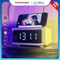 Thanh Lý Loa Đồng Hồ Kiêm Sac Điện Thoại Ko Dây P14 - Màn Hình LCD Cao Cấp, Hệ Thống Đèn RGB Bắt Mắt, Âm Thanh Xả Stress