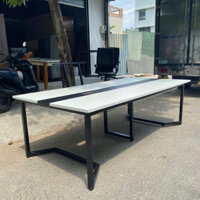 Thanh lý mẫu bàn họp chân sắt 1m2 x 2m4 giá rẻ