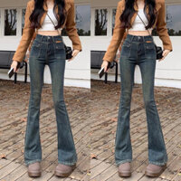 (THANH LÝ) QUẦN JEANS LƯNG CAO ỐNG LOE - DƯỚI 44KG MẶC VỪA