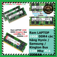 THANH LÝ ๑ Ram 16GB DDR4 các hãng Hynix / Samsung / Kington Bus 3200Mhz PC4 3200AA 1.2V Dùng Cho Laptop  Máy Tính Xách T
