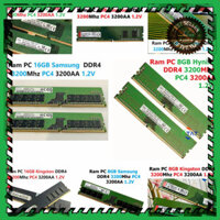 THANH LÝ ๑ Ram 4GB - 8GB - 16GB DDR4 ( Samsung / Kington / Hynix ) Bus 3200Mhz PC4 3200AA 1.2V Dùng Cho Máy Tính Để Bàn