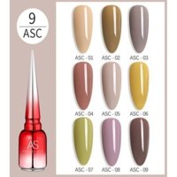 THANH LÝ Set sơn gel AS ASC 9 màu tặng 01 Top lì