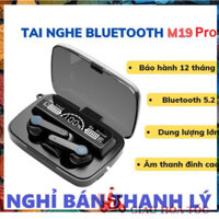 THANH LÝ ☆ Tai nghe bluetooth nhét tai M19 Pro TWS 5.1 - Cảm ứng không dây, Chống Nước iosX7 đàm thoại nghe nhạc ☆