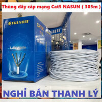 THANH LÝ ☆ Thùng dây cáp mạng Cat5 NASUN - UTP CAT5E  ( 305m TRẮNG ) ☆