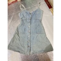 THANH LÝ TỦ ĐỒ :Đầm jean chữ A