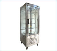 Thanh lý tủ mát trưng bày bánh 4 mặt kính kệ xoay Roller Grill VT-550
