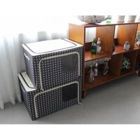 [Thanh Lý] TÚI ĐỰNG QUẦN ÁO KHUNG THÉP - HỘP ĐỰNG QUẦN ÁO 66L- LIVING BOX HÀNG VIỆT NAM XUẤT KHẨU