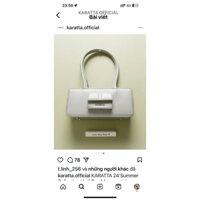 thanh lý túi karatta loli bag M bạc ren