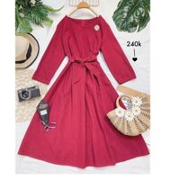 Thanh lý: Váy dài Vintage màu hồng