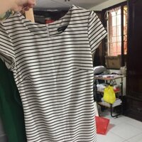 [Thanh lý] Váy kẻ ngang dáng xuông new 100%