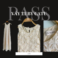 [Thanh lý] Váy Tu by catu I Đầm sát nách ren hoa kem dài