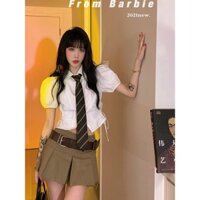 Thanh lý váy xếp ngắn kèm belt