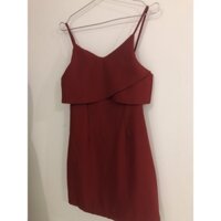[Thanh lý] Váy/Đầm 2 dây ôm body màu đỏ đô