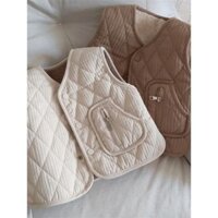 THANH LÝ_Áo phao gile lót lông cừu cho bé trai bé gái Áo gile 2 mặt Bean baby phong cách Hàn Quốc cho bé từ 7kg đến 25kg