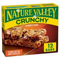 Thanh Ngũ Cốc Yến Mạch Bơ Đậu Phộng Nature Valley Peanut Butter Crunchy Granola Bars, Hộp 12 Thanh (6 Gói) , 253g