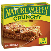 Thanh Ngũ Cốc Yến Mạch Hạt Hồ Đào Nature Valley Pecan Crunchy Granola Bars, Hộp 12 Thanh (6 Gói) , 253g (8.94 Oz.)