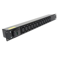 Thanh nguồn PDU 12 cổng C13 có ACBM 32A đầu nối jack cắm công nghiệp