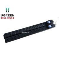 Thanh nguồn PDU 12 ổ cắm điện 3 chấu đa năng có Aptomat 32A lắp dọc tủ rack