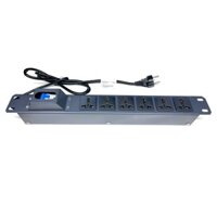 Thanh nguồn PDU 6 ổ cắm 3 chấu UNIRACK UNR-P6M20/1U