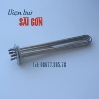 Thanh nhiệt bích tam giác cho nồi hơi, điện trở mặt bích tam giác, công suất 6kw, 9kw chất liệu inox 304