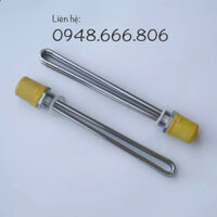 Thanh nhiệt củ ren phi 32 loại 2 sợi đốt, điện áp 220V, chất liệu Inox 304 dùng cho nồi hơi, nối đun nước