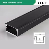 Thanh nhôm định hình U 4020 đen (gửi hàng thanh 1m) (CẦN GỬI THANH 3m LH SHOP)