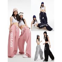 Thanh Niên Đơn Giản Thời Trang Hợp Thời Trang Nữ Quần Thể Thao Rời Thoải Mái Màu Trơn Nam Thể Thao Quần ống Rộng