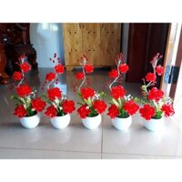 Thành phẩm 1bình hoa pha lê để bàn xinh xắn size 40x18cm