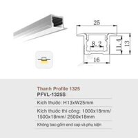 Thanh Profile 1325S và phụ kiện + FSB-2835-IP33-L120 (8mm)                                                            PF-1325S