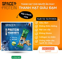 Thanh protein bar thuần chay các loại 4 NUTS Gluten Free Space Protein Hộp 120g(3Thanhx40g)