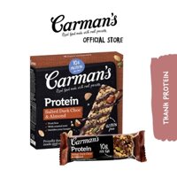 Thanh Protein Carman's Không Gluten Vị Socola Đen & Hạnh Nhân - Gourmet Protein Bars Salted Dark Choc & Almond - 5×40g