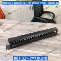 Thanh quản lý cáp 1U 12/24 Port gắn Rack 19 inch