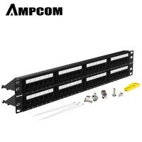 Thanh quản lý cáp AMPCOM 2U 48 port Panel (Cat6) 15U -  AMCAT61948