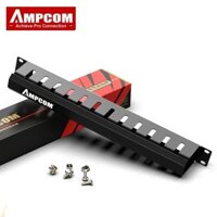 Thanh quản lý cáp cho tủ rack 1U - 24, 48 port chống nhiễu AMPCOM