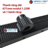 Thanh răng thẳng Module 1.25M dài 671mm