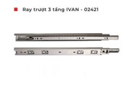Thanh ray trượt bi 3 tầng IVAN 02421.450 ZNP kẽm xanh