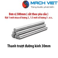 Thanh Ray trượt tròn không đế phi 30 dài 1500mm . Ty Trượt Thép Mạ Crom Chống Rỉ Cao Cấp