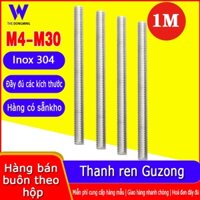 Thanh ren (ty ren) inox 304 dài 1 mét