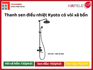 Thanh sen điều nhiệt Kyoto có vòi xả bồn Hafele 589.35.095